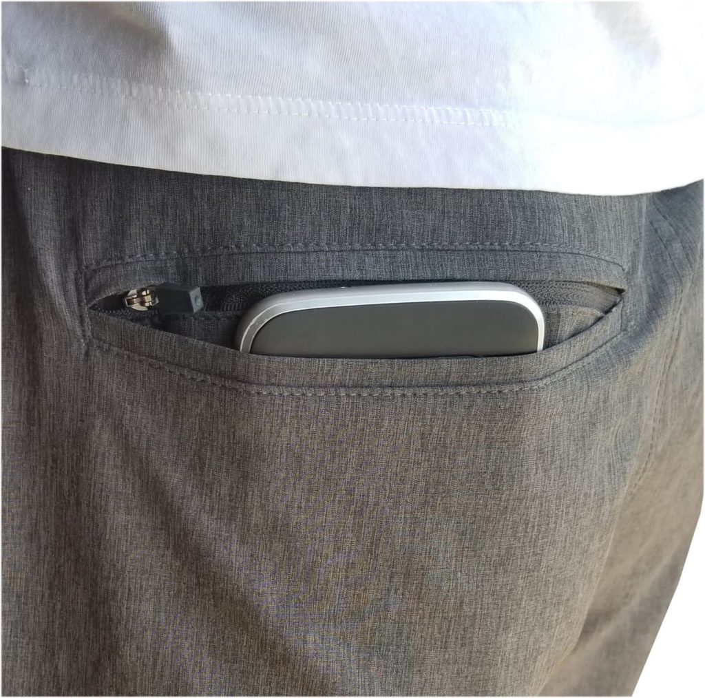 Sun Moon Truth Hybrid 24 Shorts - Grey Mens Shorts Back Pocket Outer